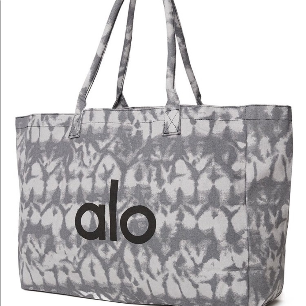 Alo Yoga Grey tie dye shopper tote yoga tote NEW